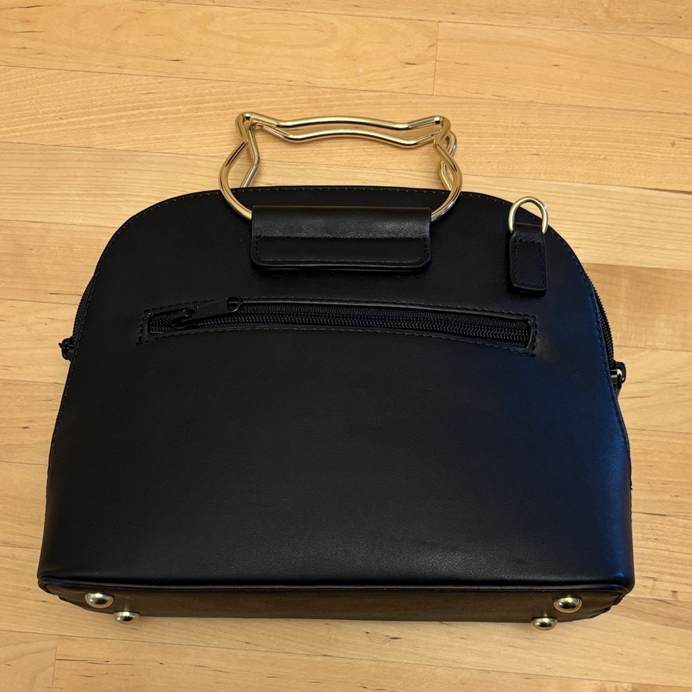 Banned Retro Black Cat Purse w/ Chain Strap - Picture 3 of 7